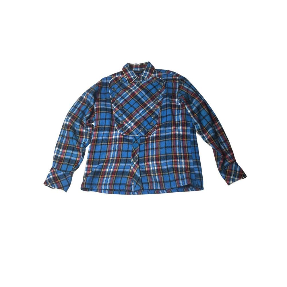 Fenton Plaid Western Shirt - Extra Long Tail - Large